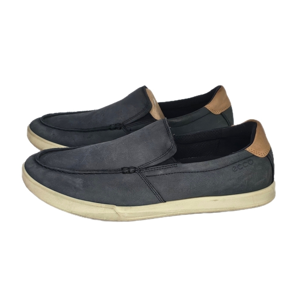 ECCO Cathum Slip-On Sneakers Blue Mens Size 8.5 Casual Comfortable Breathable Sh